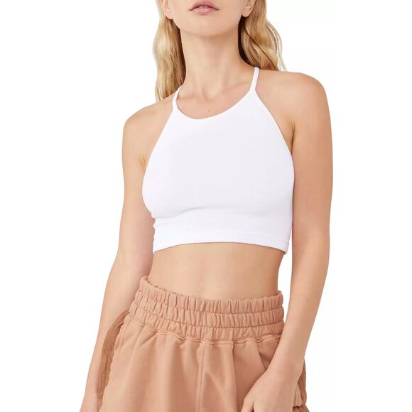 Free People Movement Crop Run Tank - Size XS/S - White - NWOT - Picture 1 of 5